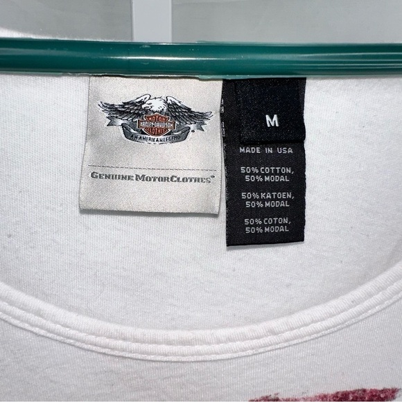 Harley Davidson Women’s Fringe White T Shirt Size M - Picture 6 of 6